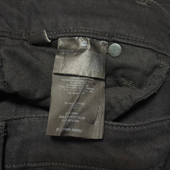 G Star Raw 5620 3D Skinny Black Jeans Size 32x31 Streetwear - Picture 7 of 7